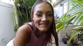 POV Outdoor Sex With Bratty Sister